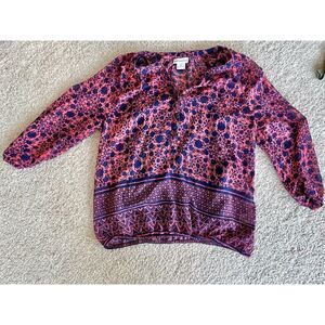 NWOT Liz Claiborne Boho Top Size S